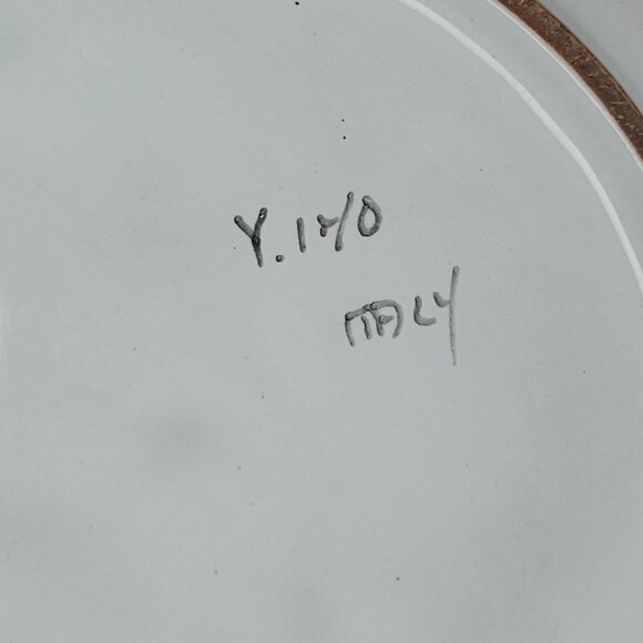 1970s Italian Majolica Palm Beach Style Seashell Embossed Serving Bowl Scalloped - Picture 7 of 8